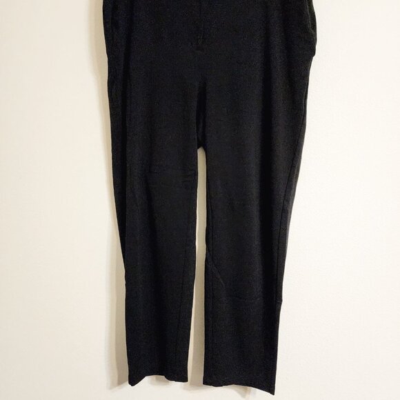 EILEEN FISHER Pants L Stretch Viscose Jersey Slouch Tapered Black USA Minimalist - Picture 4 of 16